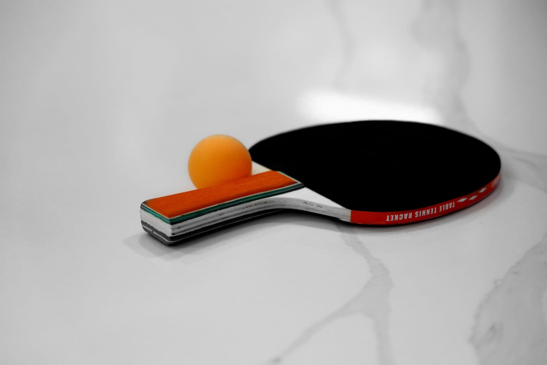 A table tennis table in a games room